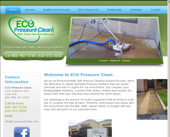 ECO Pressure Clean web screenshot