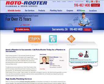 Roto-Rooter web screenshot