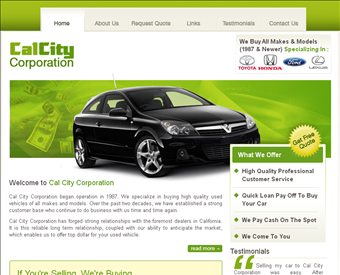 Cal City Corp web screenshot