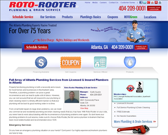 Roto-Rooter Plumbing & Drain Service web screenshot