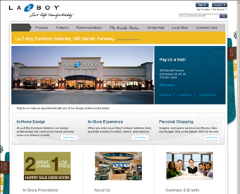 La-Z-Boy Furniture Galleries web screenshot