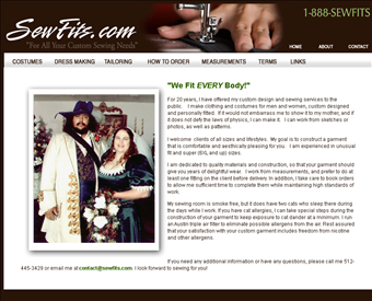 SewFits web screenshot