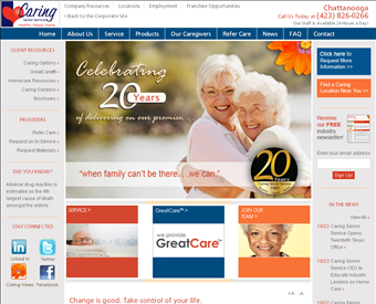 Caring Senior Service web screenshot