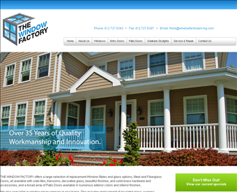 The Window Factory web screenshot