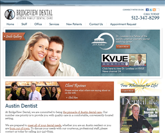 Bridgeview Dental web screenshot