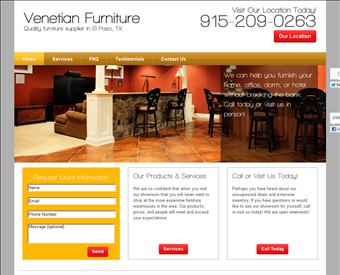 Venetian Furniture web screenshot