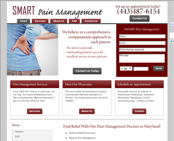 Smart Pain Mgmt web screenshot