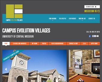 Campus Evolution Villages web screenshot