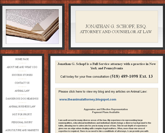 Jonathan G. Schopf, Attorney at Law web screenshot