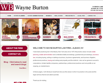 The Law Office of Wayne Burton web screenshot