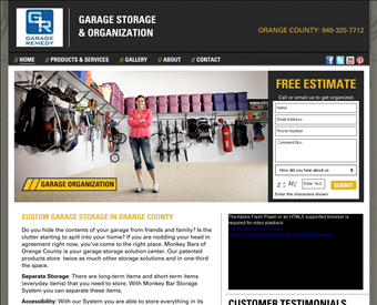 Garage Remedy web screenshot