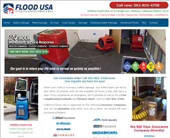 Whittier Flood USA web screenshot
