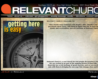 Relevant Church web screenshot