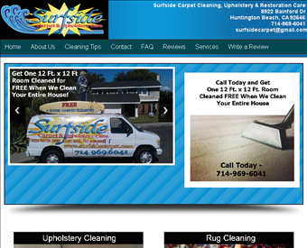 Surfside Carpet Cleaning, Upholstery & Restorative Care web screenshot