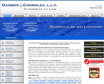 Danner & Chonoles, L.L.P. web screenshot