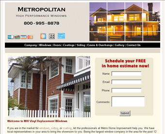 Metropolitan Home Improvement web screenshot
