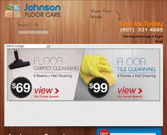 Johnson Floor Care web screenshot