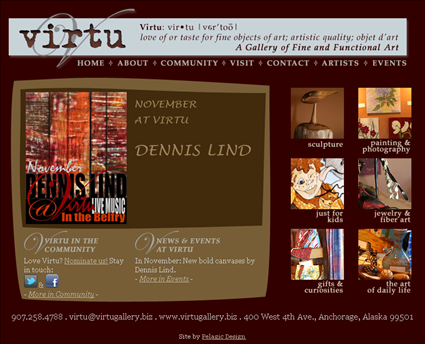 Virtu web screenshot