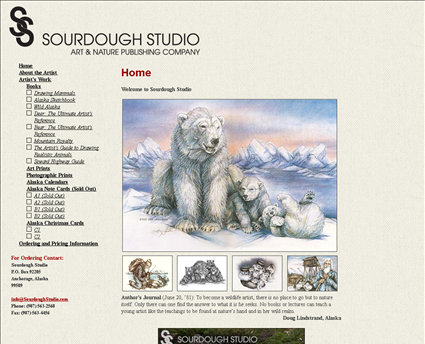 Sourdough Studio web screenshot