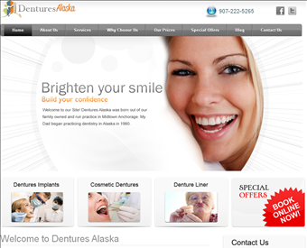 Dentures Alaska web screenshot