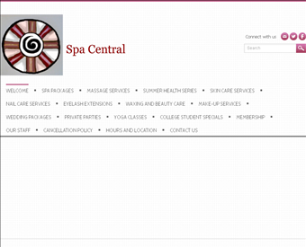Spa Central web screenshot