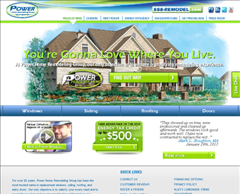 Power Home Remodeling Group web screenshot