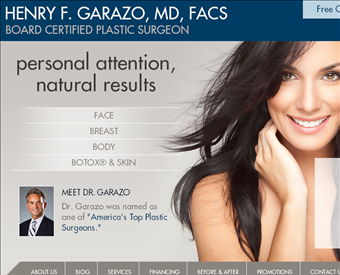 Plastic Surgery Services web screenshot