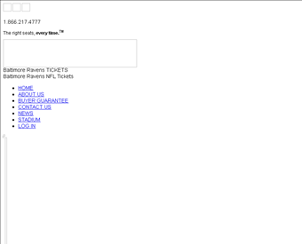 Baltimore Ravens Tickets web screenshot