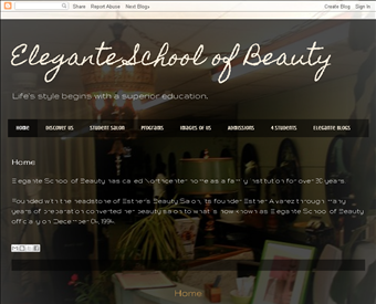 Elegante School of Beauty web screenshot