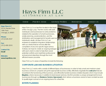 Hays Firm LLC web screenshot