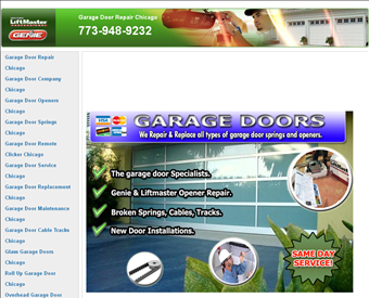 Garage Door Repair Chicago web screenshot