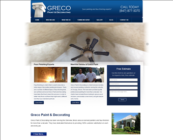 Greco Paint & Decorating web screenshot