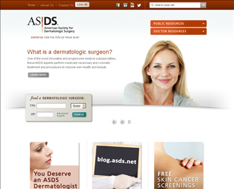 ASDS Skin Experts web screenshot