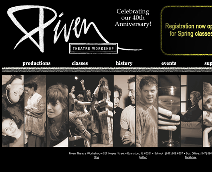 Piven Theatre Workshop web screenshot