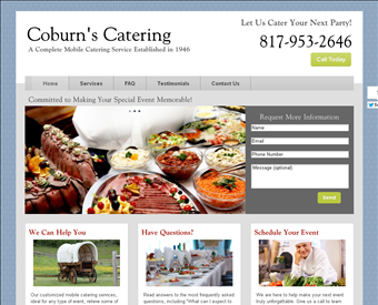 Coburn's Catering Service Inc web screenshot