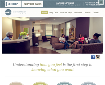 Caris Pregnancy Counseling & Resources web screenshot