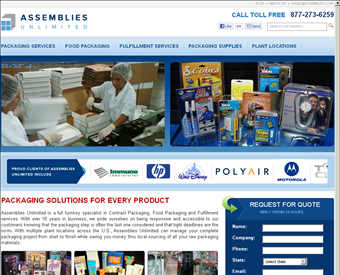 Assemblies Unlimited, Inc. web screenshot