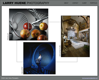 Larry Huene Photography web screenshot