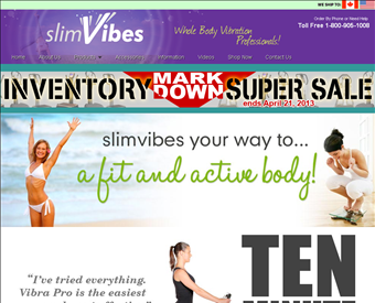 slimVibes - Vibration Exercise Machines Chicago web screenshot