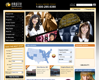 Empire Education Group web screenshot