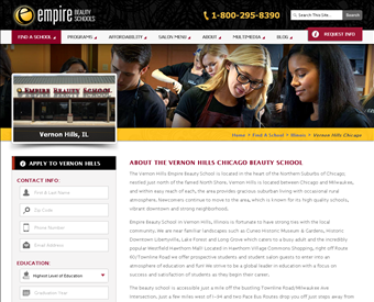Empire Beauty School web screenshot