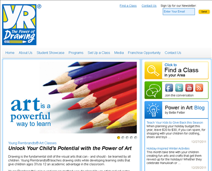 Young Rembrandts web screenshot