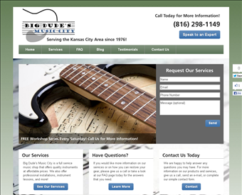 Big Dude's Music City web screenshot