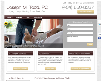 Joseph M. Todd, PC web screenshot