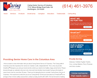Caring Senior Service web screenshot