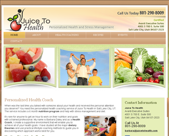 Juice To Health web screenshot