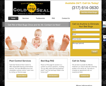 Gold Seal Termite & Pest Control Co. web screenshot