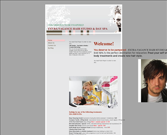 Extravagance Hair Salon web screenshot