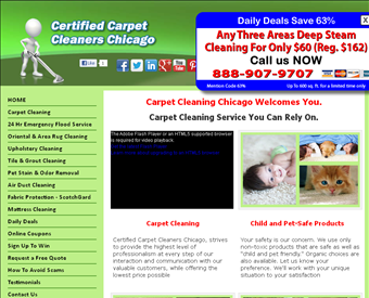 Carpet Cleaning Chicago web screenshot