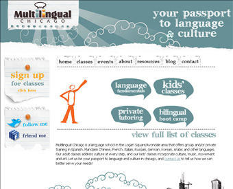 Multilingual Chicago web screenshot